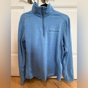 Vineyard Vines Men's Performance Quarter Zip Long Sleeve Shirt Blue, Size S